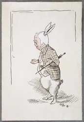 William Archibald Spooner (1844-1930) en tant que le Lapin Blanc